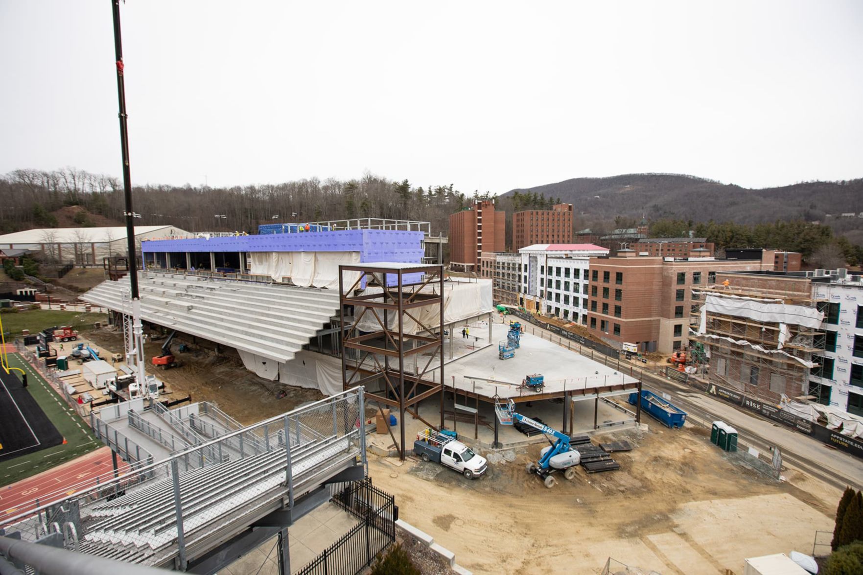 End zone facility construction